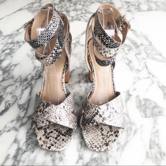Banana Republic Shoes - Banana Republic Leather Snakeskin Heeled Sandal